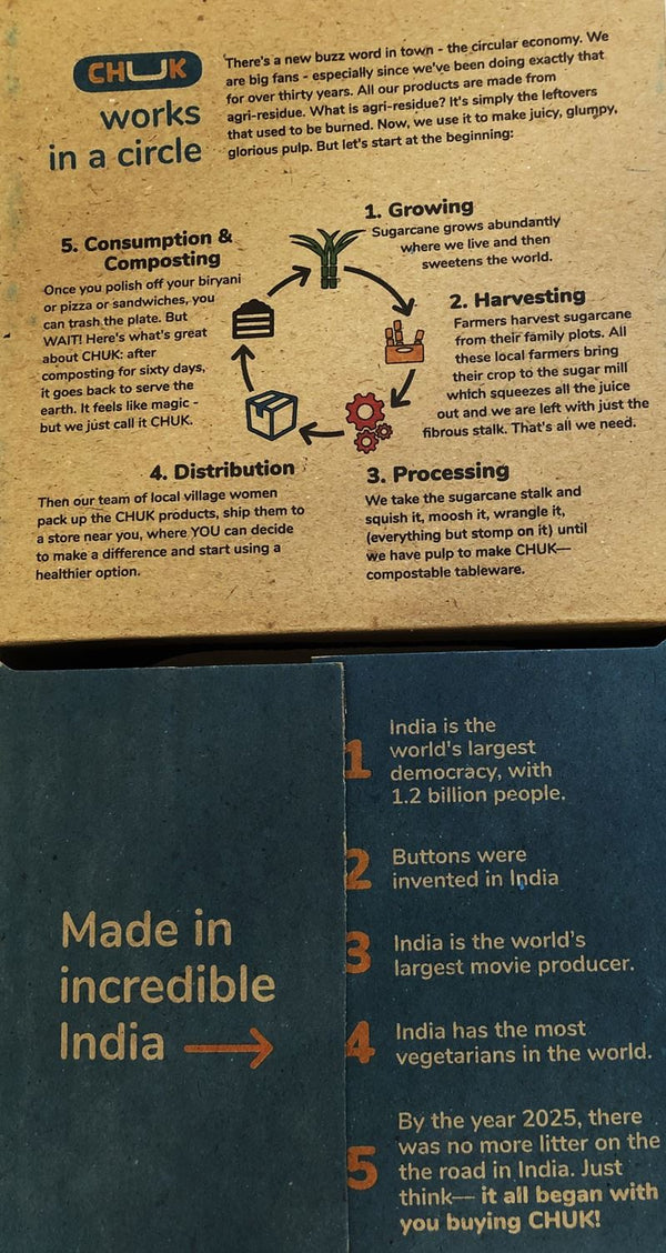 Compostable Party Plates 9 Inch - Eco-Friendly Tableware